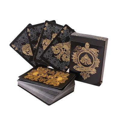 Arcanum black playing cards