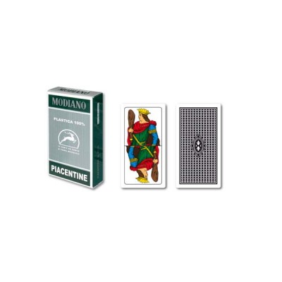 Piacentine 81/10 Modiano cartes à jouer étui plastique vert