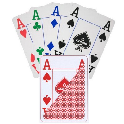 Copag 4 Colors Poker Karten - Roter Rücken