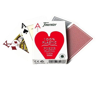 Cartas Fournier 2800 Poker - Dorso rojo