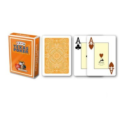 Cartes de poker Modiano Texas Hold'Em - Dos orange