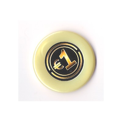 Perlmutt-Plastikchips - 1 €