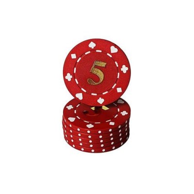 Croustilles numérotées 11,5 g rouge "5"