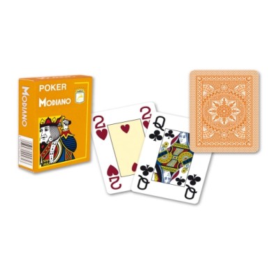 Cartes de poker Index Jumbo Modiano 4 - Orange 021
