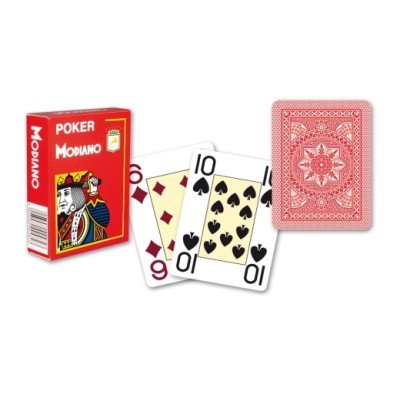 Modiano 4 Jumbo index poker cards - Red