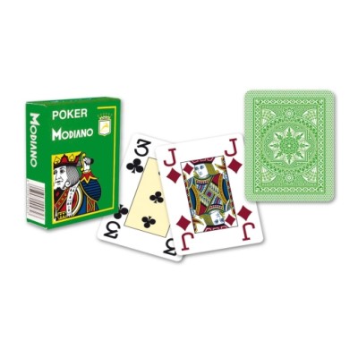Cartes de poker Modiano 4 Jumbo Index - Vert clair