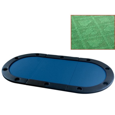 Blauer ovaler Pokertisch - 8 Spieler