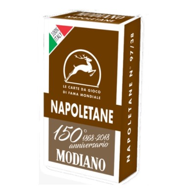 Modiano 150 Neapolitan brown playing cards