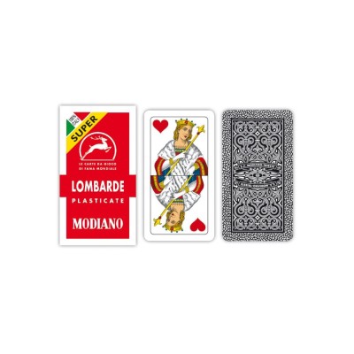 Cartes à jouer Lombarde Rosso Super