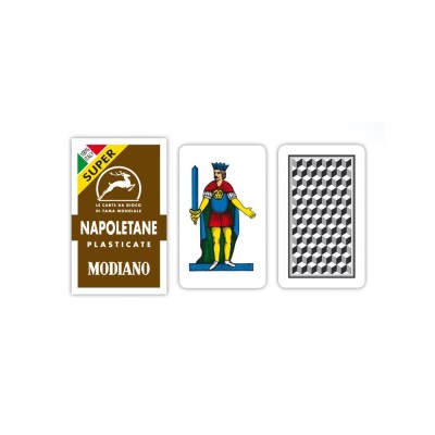Cartes à jouer napolitaines marron Super Modiano