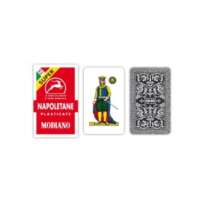 Super Modiano Red Neapolitan playing cards