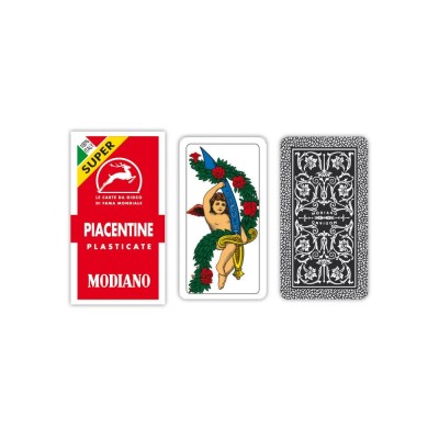 Cartes à jouer Piacentine Rosso Super Modiano