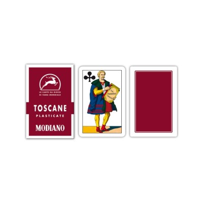 Toscane Bordeaux Playing Cards Full Fund Modiano