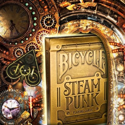 Vélo - Steampunk - Cartes à jouer en or