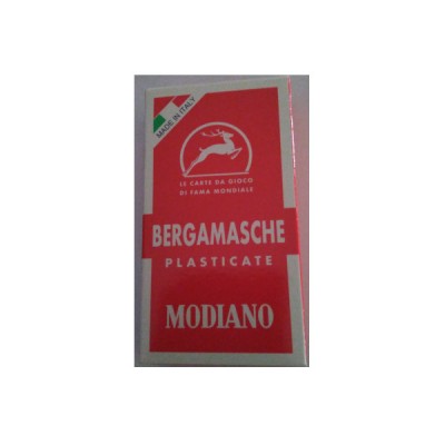 Bergamasche 90 cartes à jouer Modiano rouge