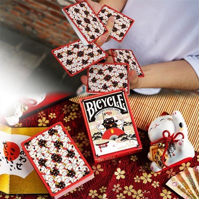 Vélo - Maneki Neko - Cartes à jouer rouges