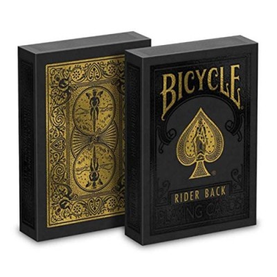 Naipes para bicicletas - Parte posterior del jinete negro y dorado