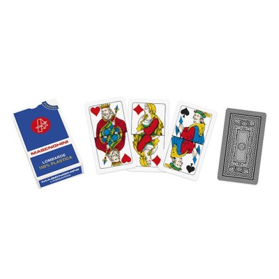 Lombarde 21 cartes à jouer en plastique Masenghini