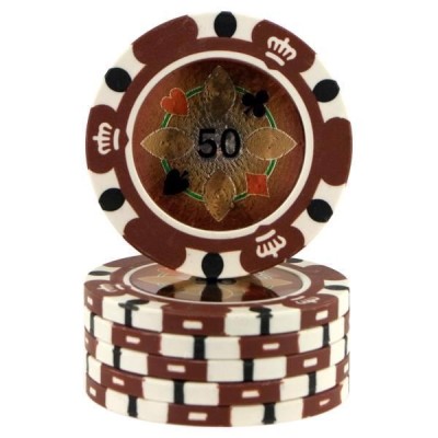 Crown Casino Brown 50 Chips