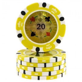 Crown Casino Yellow 20 fichas