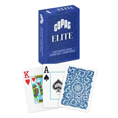 Carte Copag Elite jumbo 100% plastica - blu