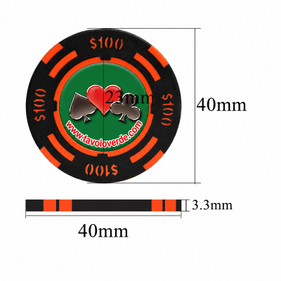 Personalisierung von 14g Ton-Jetons, Modell für den Pokerraum Montecarlo