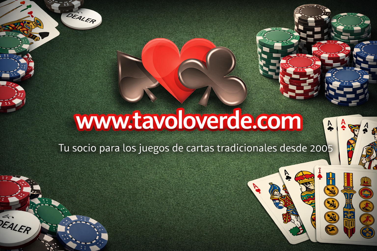 Naipes de p&oacute;ker - Tavoloverde