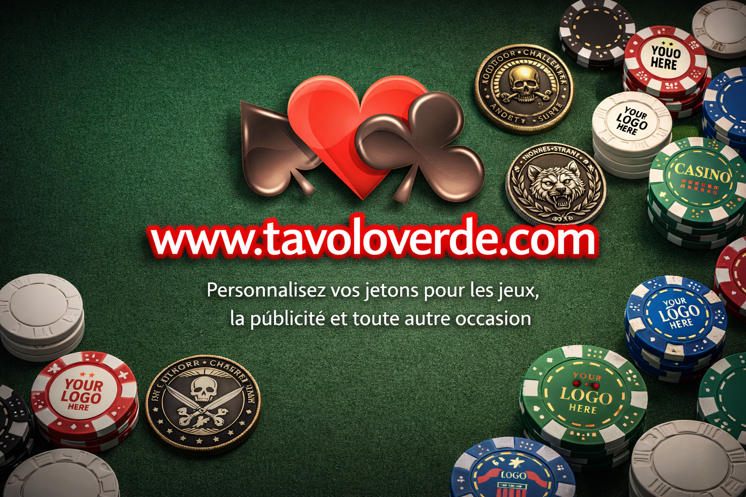 Personnalisation des jetons de poker